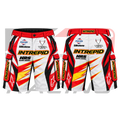 New Intrepid Kart Racing Team Shorts White & Orange