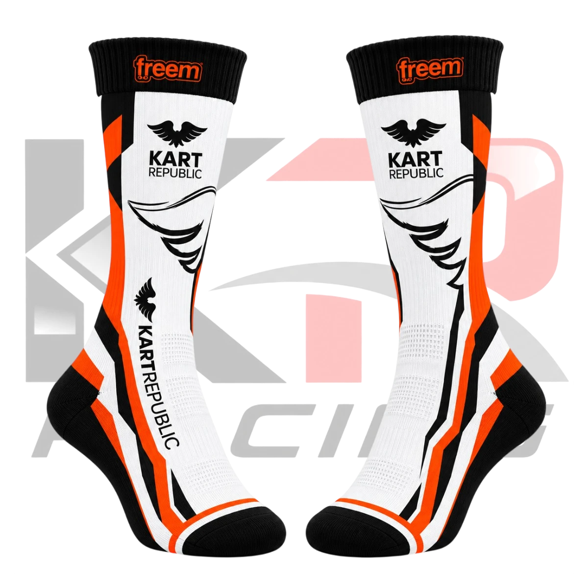 New Kart Republic Karting Team Shorts Orange, White & Black