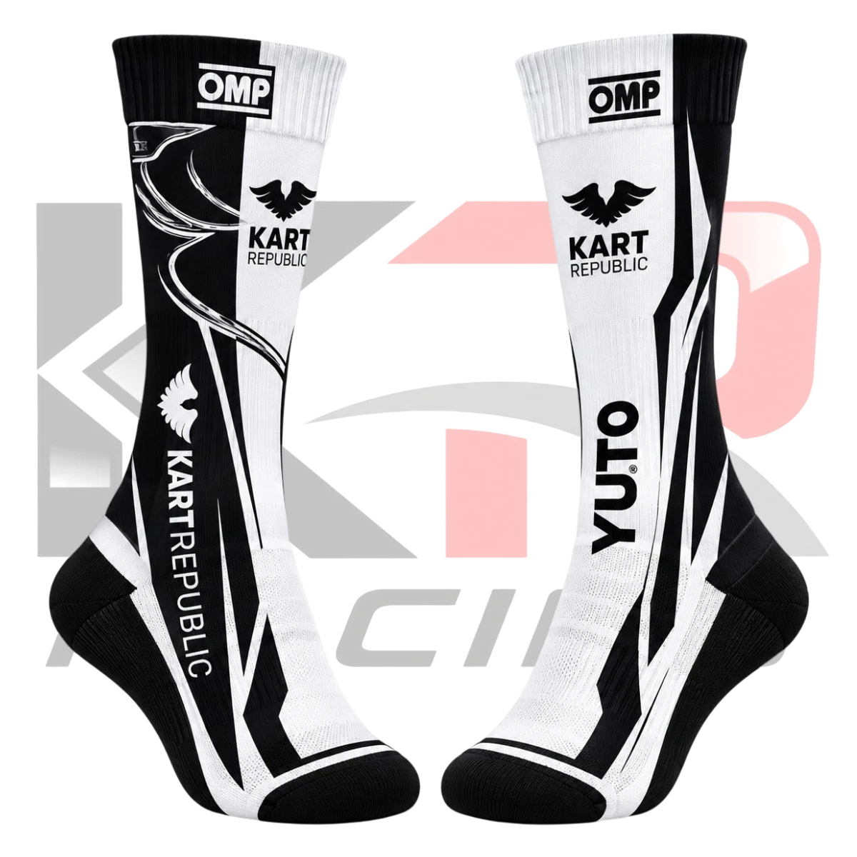 New Kart Republic Karting Team Socks White & Black