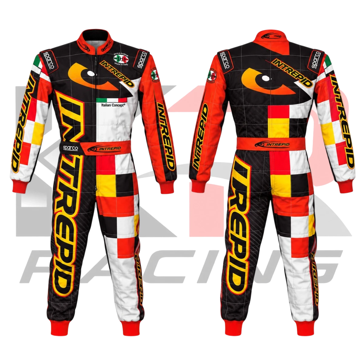 New Intrepid Kart Racing Team Suit Black