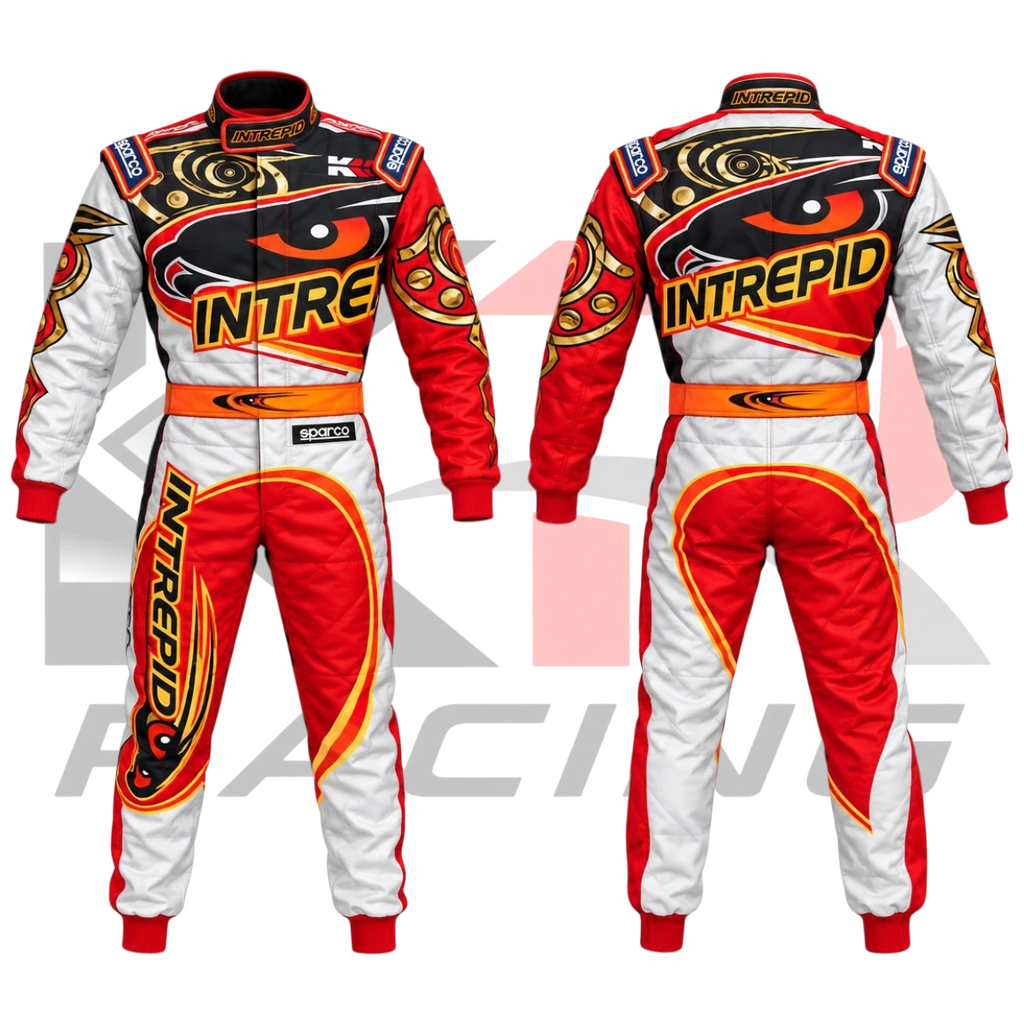New 2025 Intrepid Kart Racing Team Suit Black