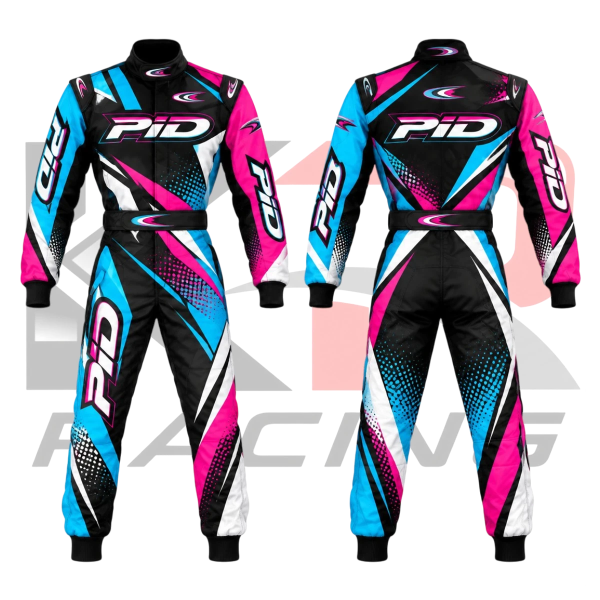 New Intrepid Kart Racing Team Suit Black & Pink