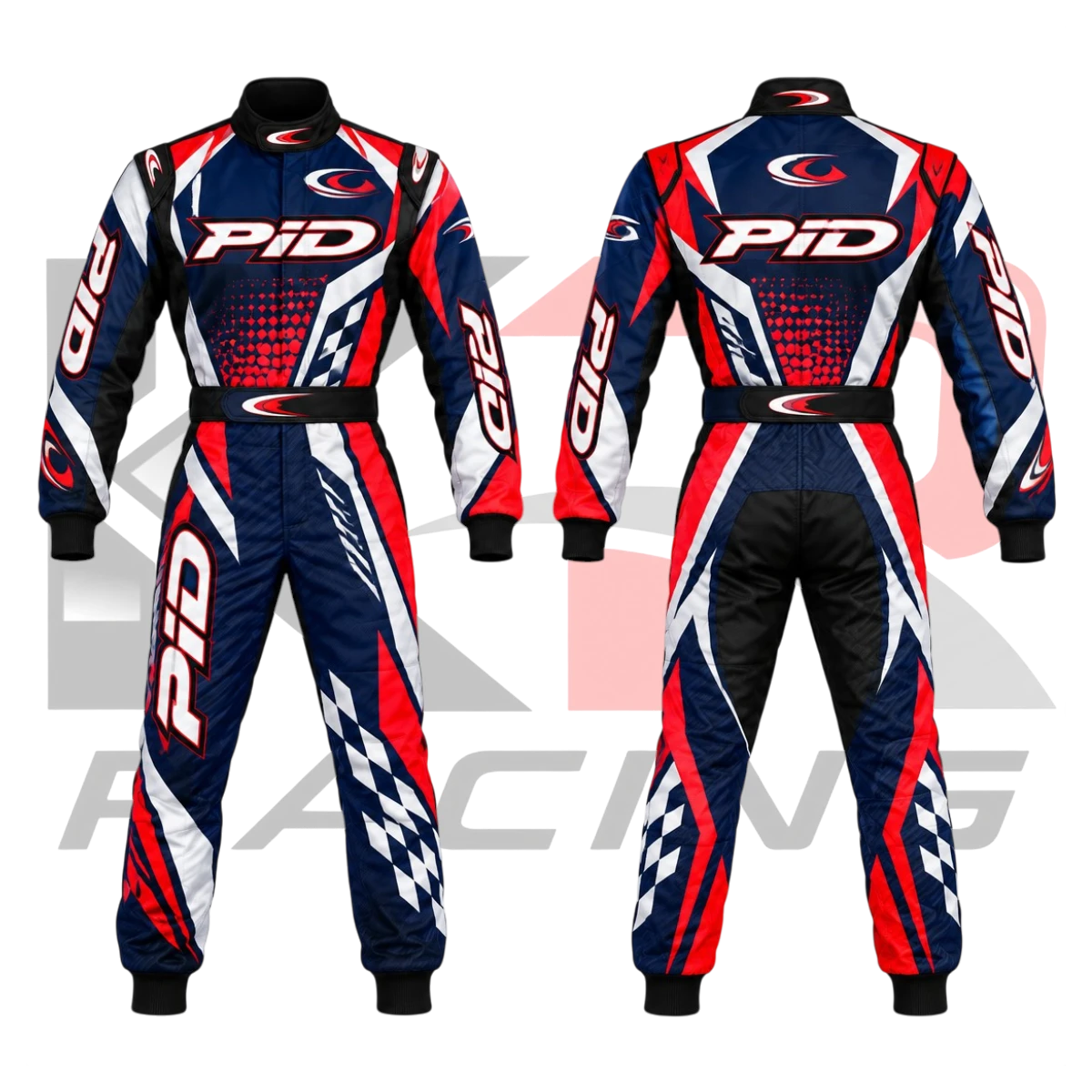 New Intrepid Kart Racing Team Suit Navy Blue & Red