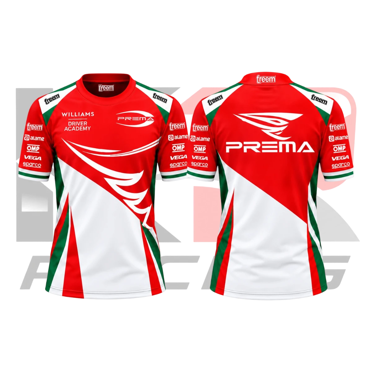 New Kart Republic Karting Team T-Shirt Red, White & Green
