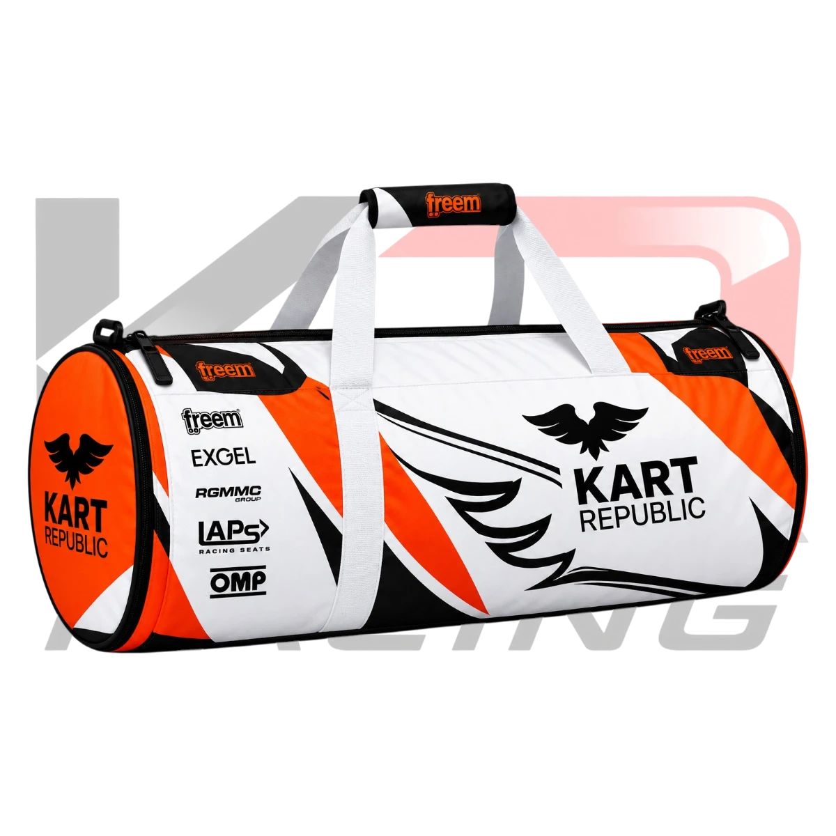 New Kart Republic Karting Team Tire Bag White, Orange & Black