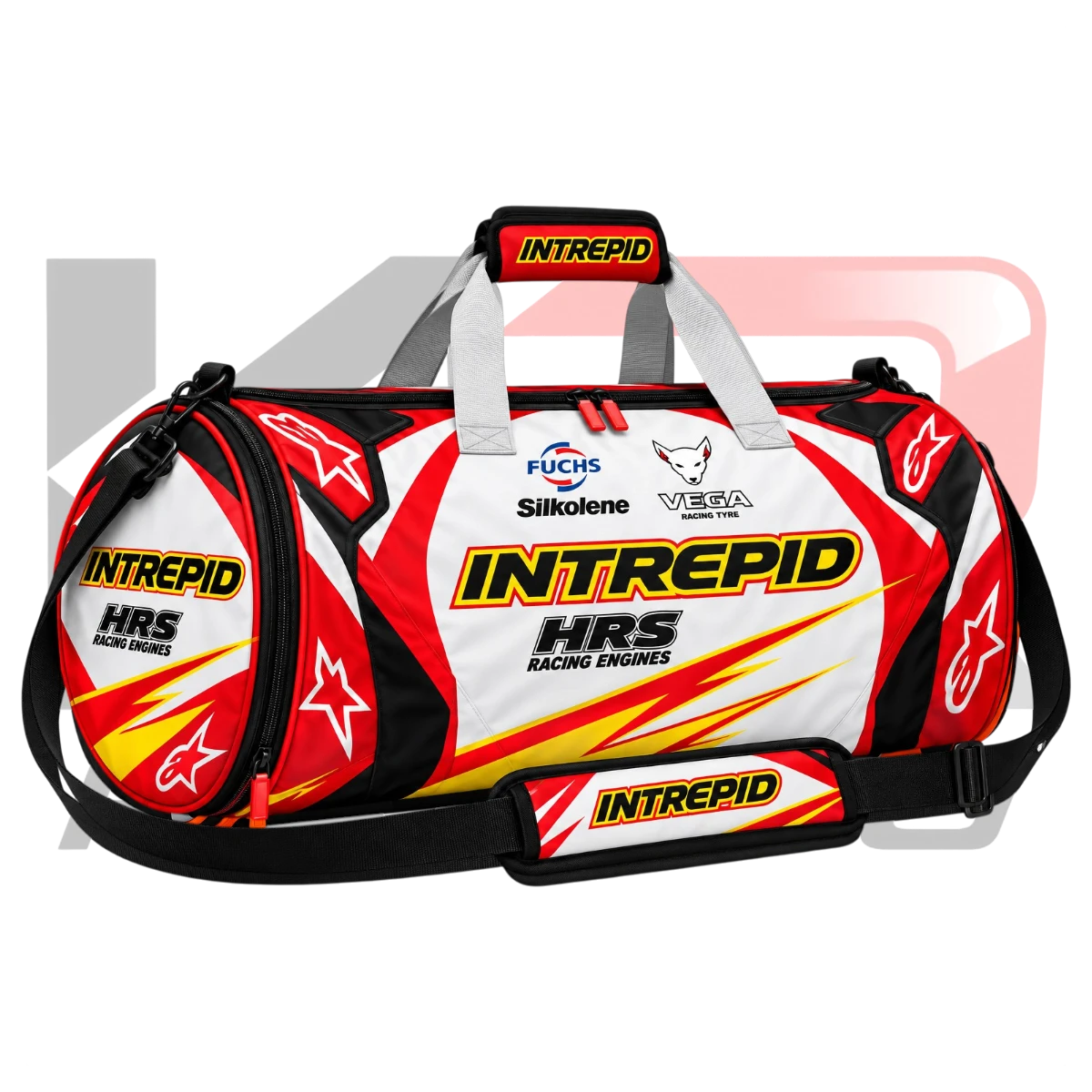 New Intrepid Kart Racing Team Tire Bag White & Orange