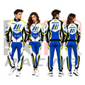 CompKart Racing Team Tracksuit – Blue, White, Black & Yellow