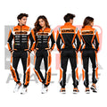 CRG Kart Racing Team Tracksuit – Orange, Black & White