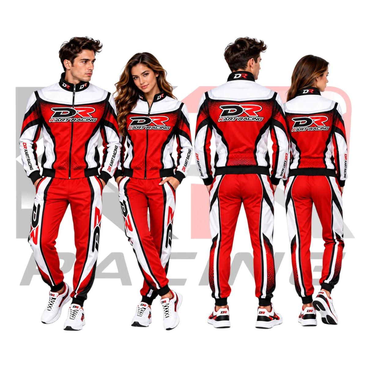 DR Kart Racing Team Tracksuit – Red, Black & White