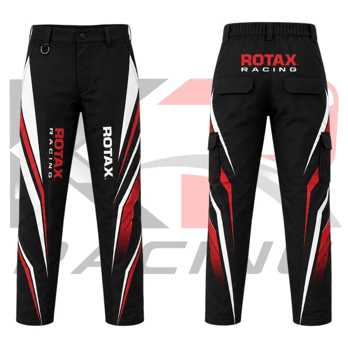 Rotax Kart Racing Team Mechanic Trousers Black & Red