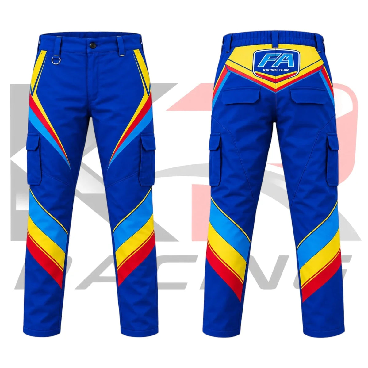 FA Kart Racing Team Mechanic Trousers Pant Blue