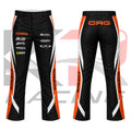 CRG Kart Racing Team Mechanic Trousers Pant Black & Orange