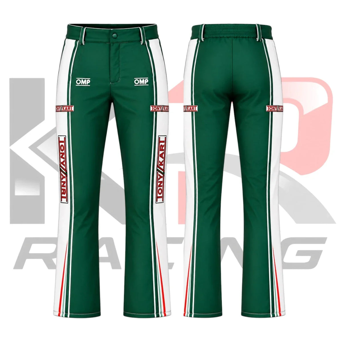 Tony Kart Racing Team Mechanic Trousers Green & White
