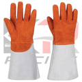 Safety Original Leather Welding Gloves (Orange & White)