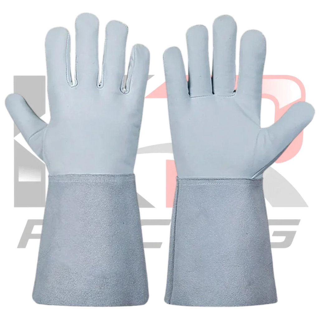 Safety Original Leather Welding Gloves (Gray & White)