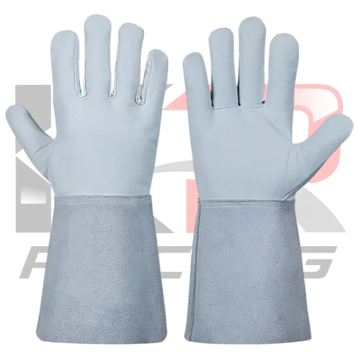 Safety Original Leather Welding Gloves (Gray & White)