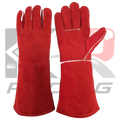 Safety Original Leather Welding Gloves ( Red )
