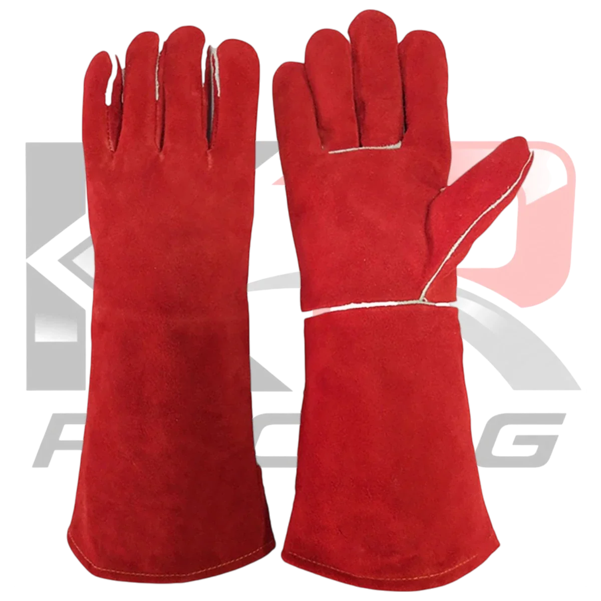 Safety Original Leather Welding Gloves ( Red )