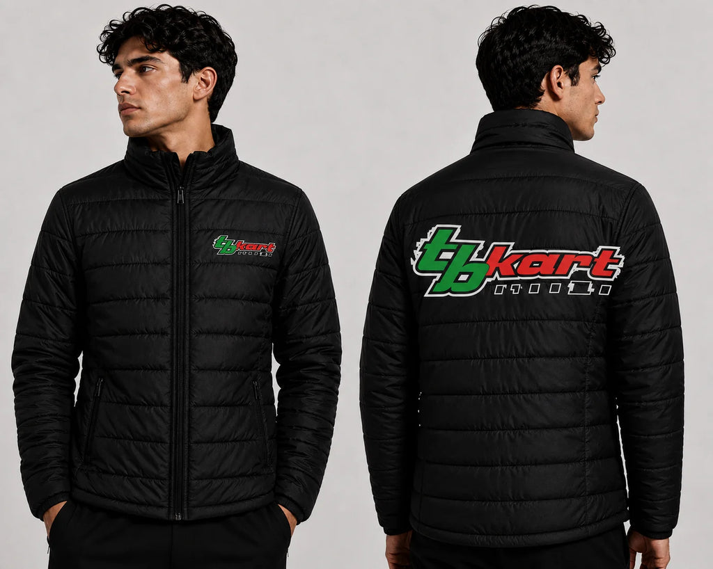 TB Kart Racing Puffer Jacket – Premium Black