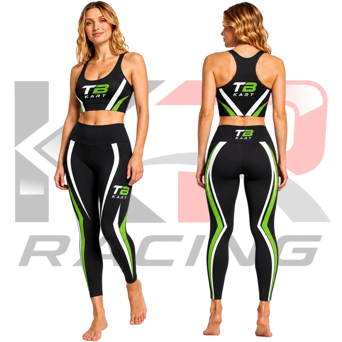 TB Kart Women’s Grid Racing Custom Outfits Green & Black