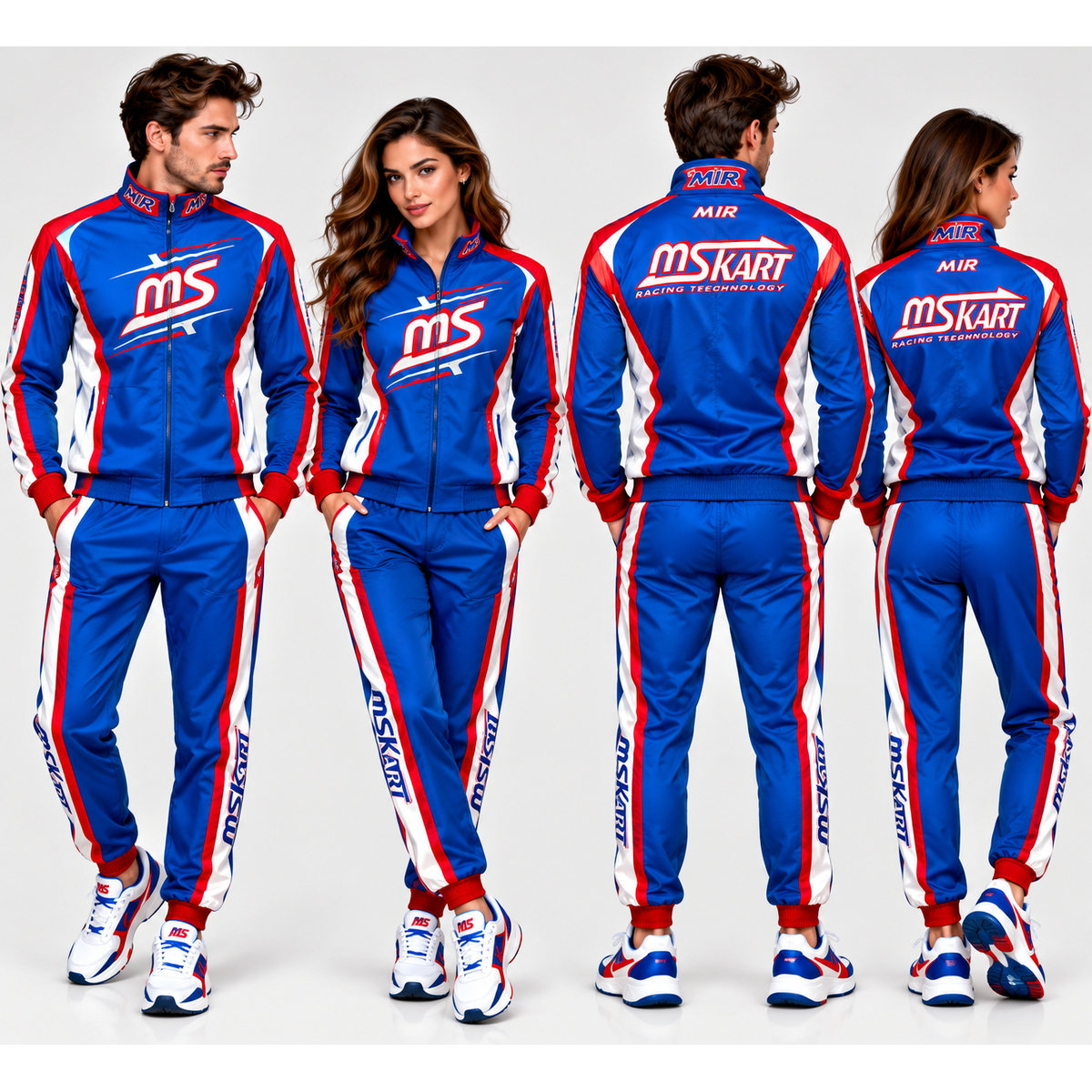 MS Kart Racing Team Tracksuit – Royal Blue, Red & White