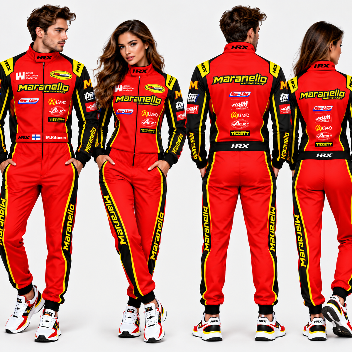 Maranello Kart Racing Team Tracksuit – Red, Black & Yellow