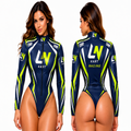LN Kart Racing Team Bodysuit – Navy Blue, Fluorescent Yellow & White