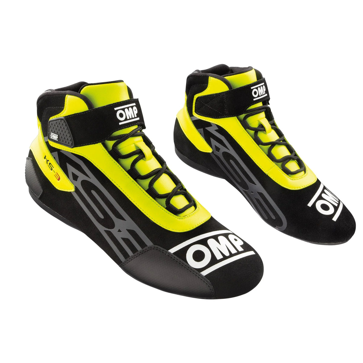 OMP KS-3 Kart Shoes Black - Yellow