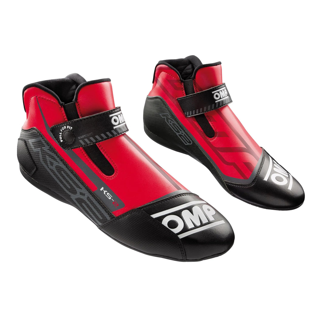 OMP KS-2 Kart Racing Shoes Black - Red
