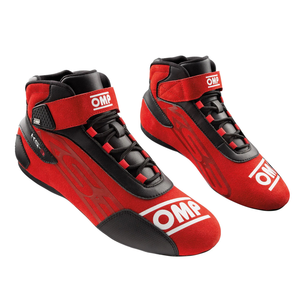 OMP KS-3 Kart Shoes Black - Red