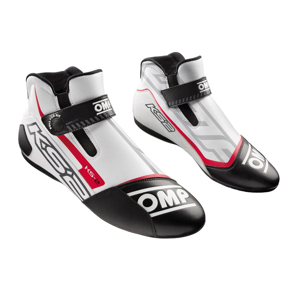 OMP KS-2 Kart Racing Shoes Black - White