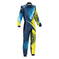 OMP KS-2R Kart Racing Suit Blue - Yellow