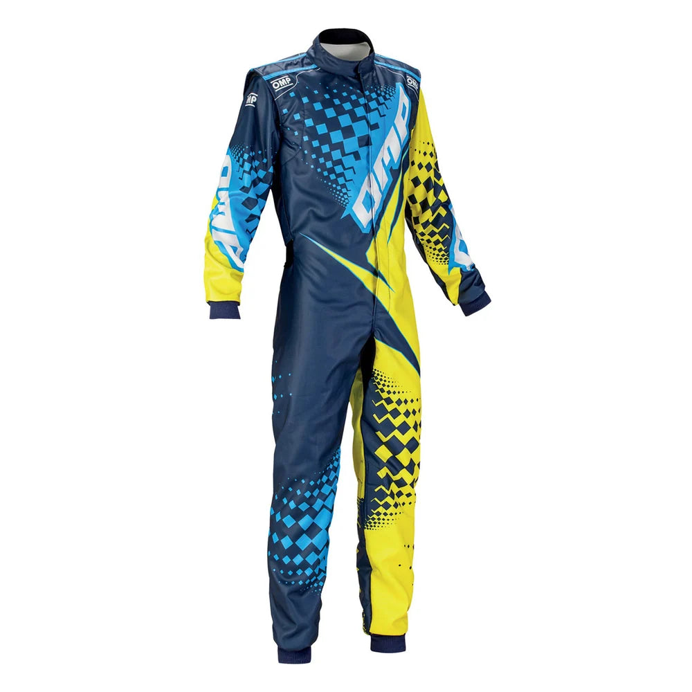 OMP KS-2R Kart Racing Suit Blue - Yellow