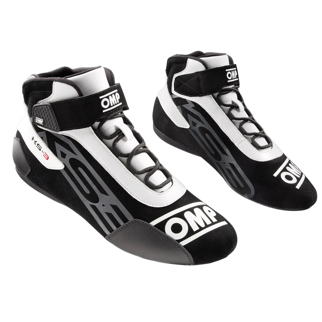 OMP KS-3 Kart Shoes Black - White