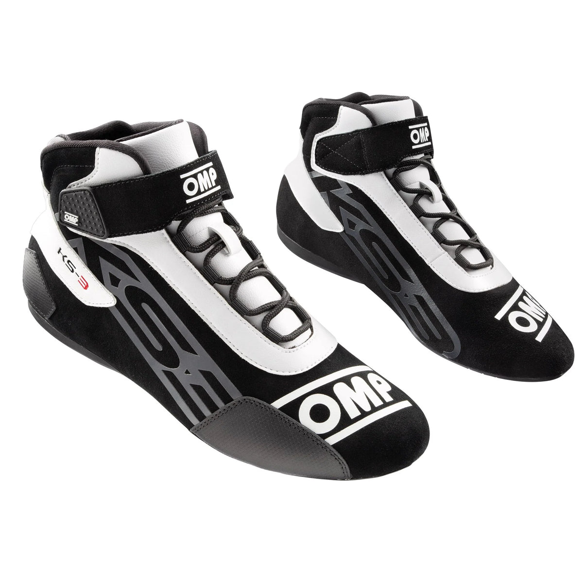 OMP KS-3 Kart Shoes Black - White