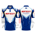 OMP Top-Kart Racing Polo Shirt Blue & White