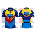 OMP Alonso Kart Racing Polo Shirt Blue & Yellow
