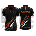 CRG Factory Kart Racing Polo Shirt Black & Orange