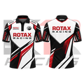 Rotax Kart Racing Polo Shirt Black & Red & White