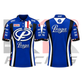 OMP Praga Kart Racing Polo Shirt Black & Blue