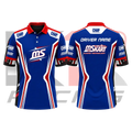 OMP MS Kart Racing Polo Shirt Blue & White