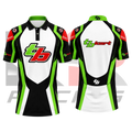 TB Kart Racing Team Polo Shirt Green & White & Black