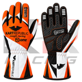 Kart Republic Go Kart Racing Gloves Orange, White, Black