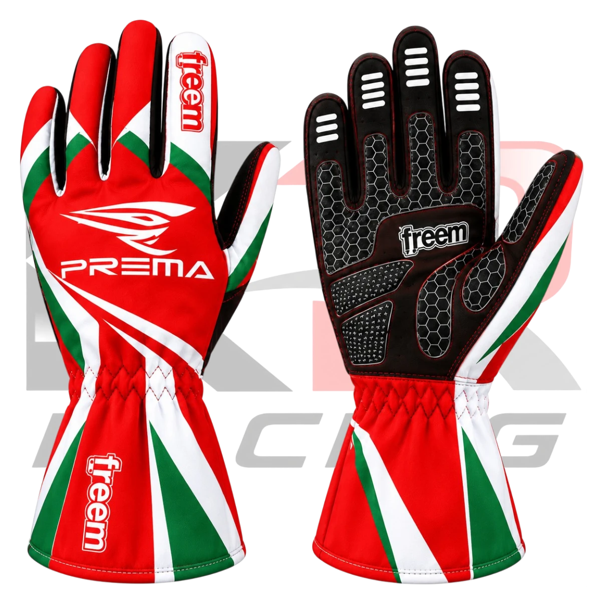 Kart Republic Go Kart Racing Gloves Red & White