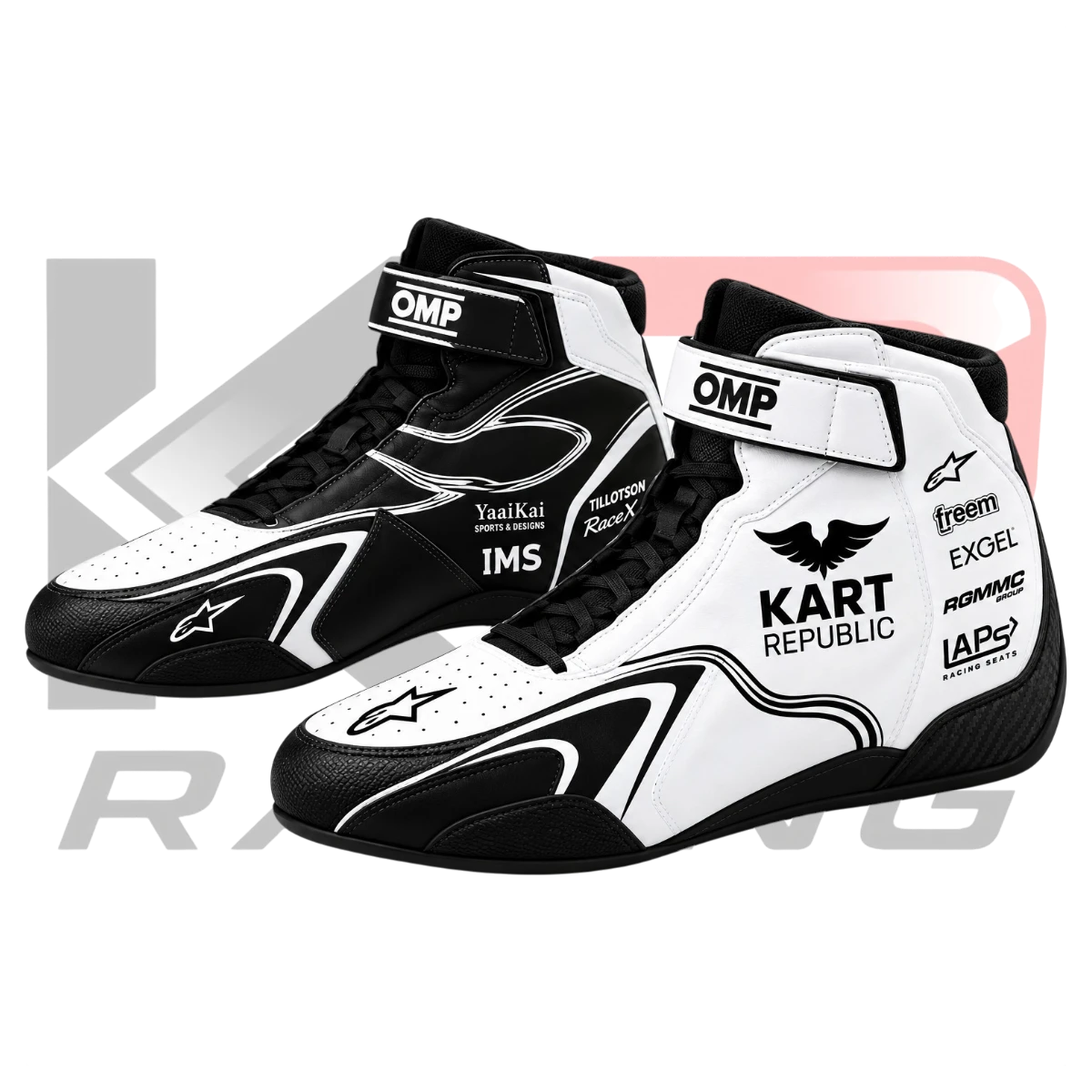Kart Republic Go Kart Racing Shoes – Black, White