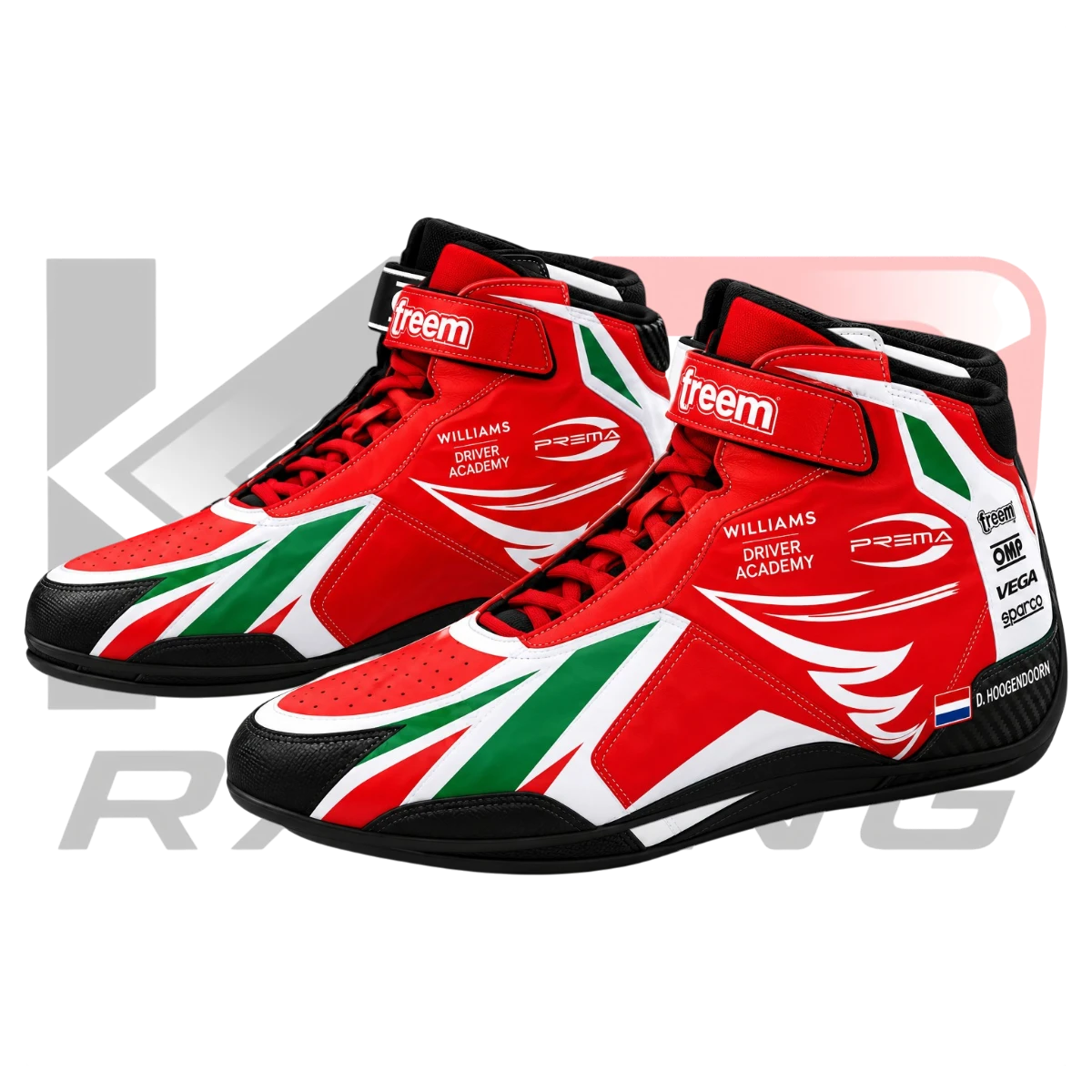 Kart Republic Go Kart Racing Shoes – White & Red