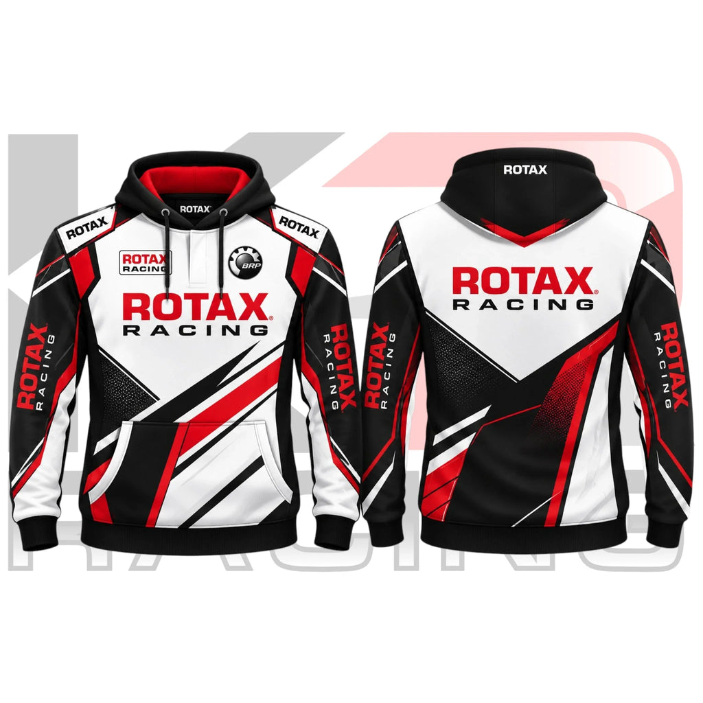 Rotax Racing Team Hoodie White & Red & Black