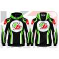 Freem Kart Racing Team Hoodie Green & Black