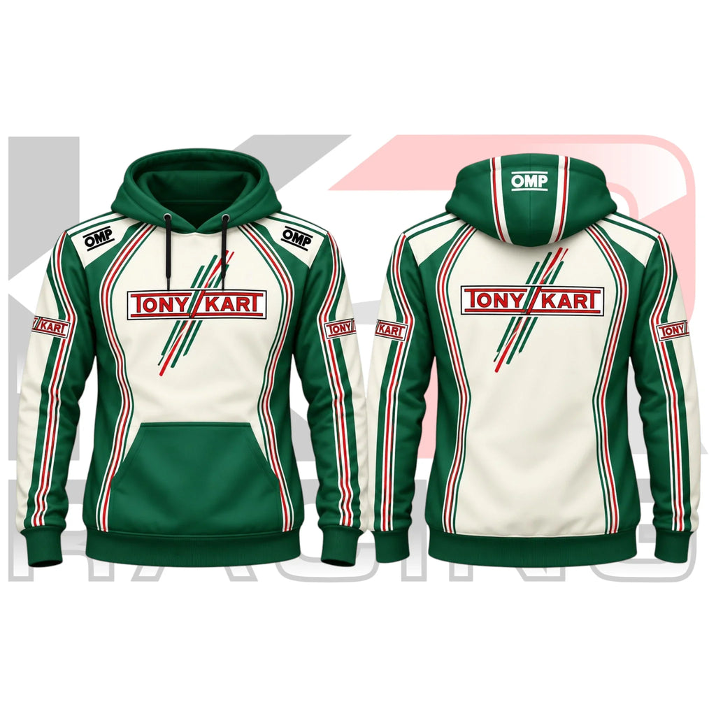 Tony Kart Racing Team Hoodie Green & White