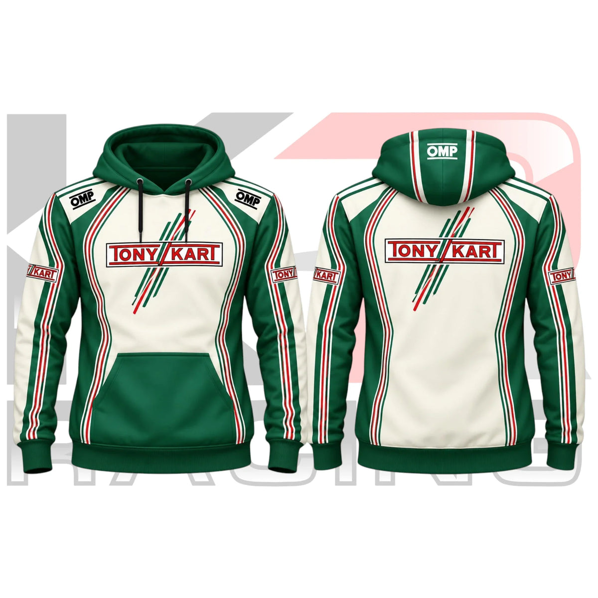 Tony Kart Racing Team Hoodie Green & White